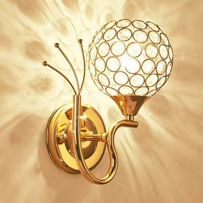 LED Crystal Wall Lamp Modern Minimalist Living Room