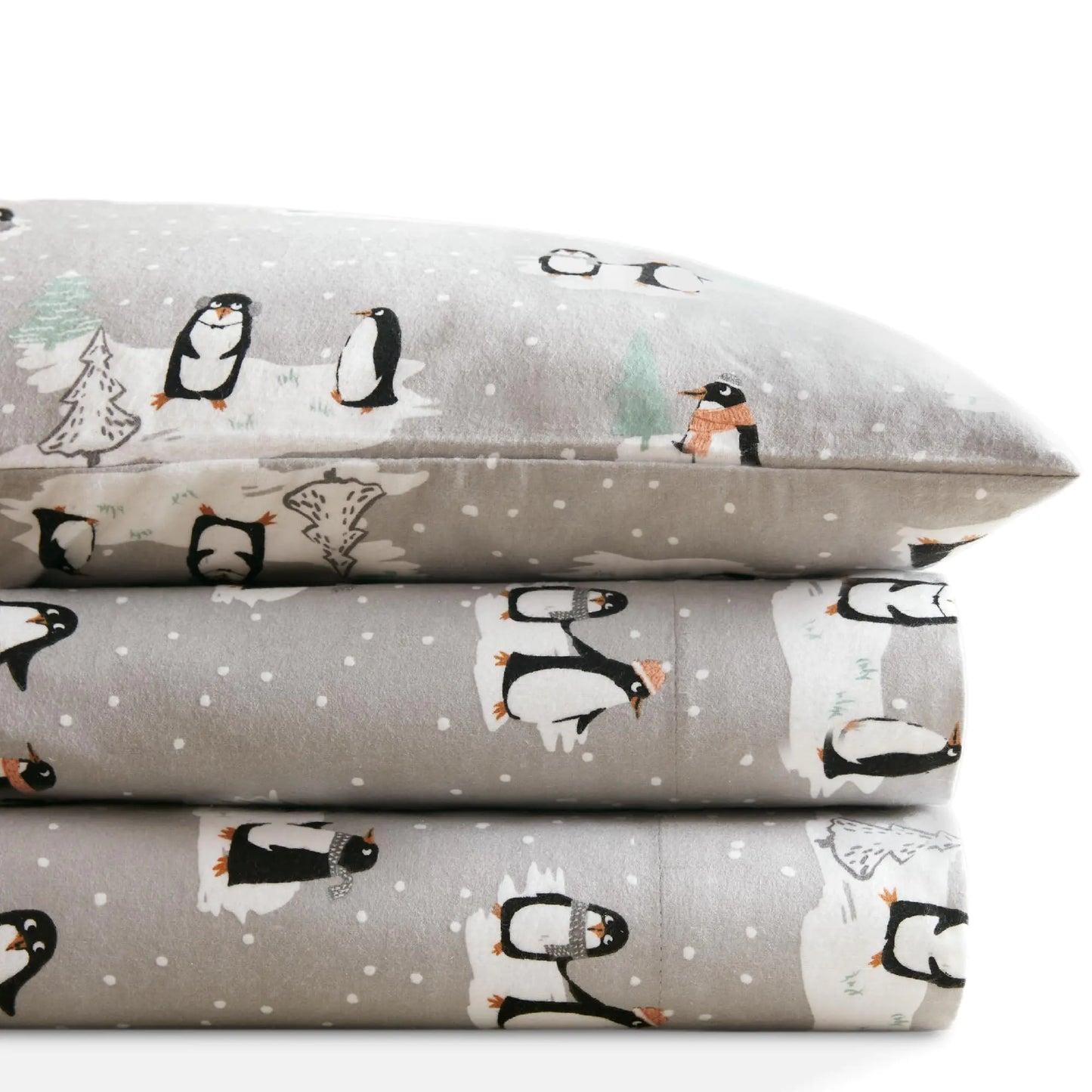 Codi Flannel Sheets Twin Size- 3 Pieces Ultra Soft Warm Sheet Set Cozy 100% Cotton Bedsheets Novelty Printed Bedding Sets 12 Inch Deep Pocket Cute Penguins freshparc