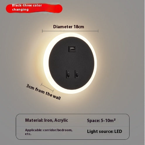 Modern Minimalist Bedside LED Wall Lamp Creative Led Spotlight