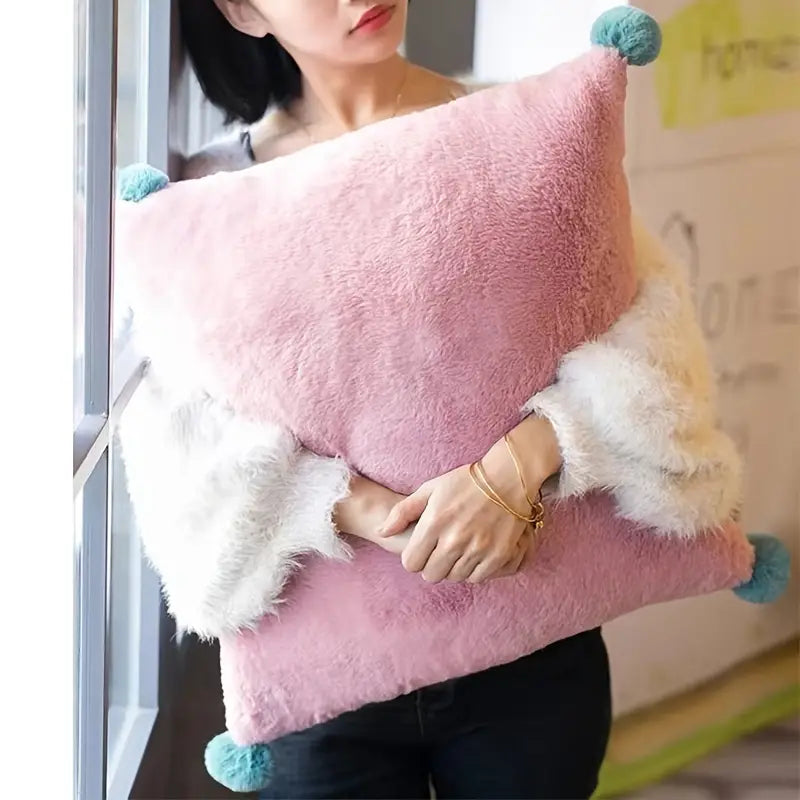 Nordic Style Solid Color Throw Pillow Case 17.7in