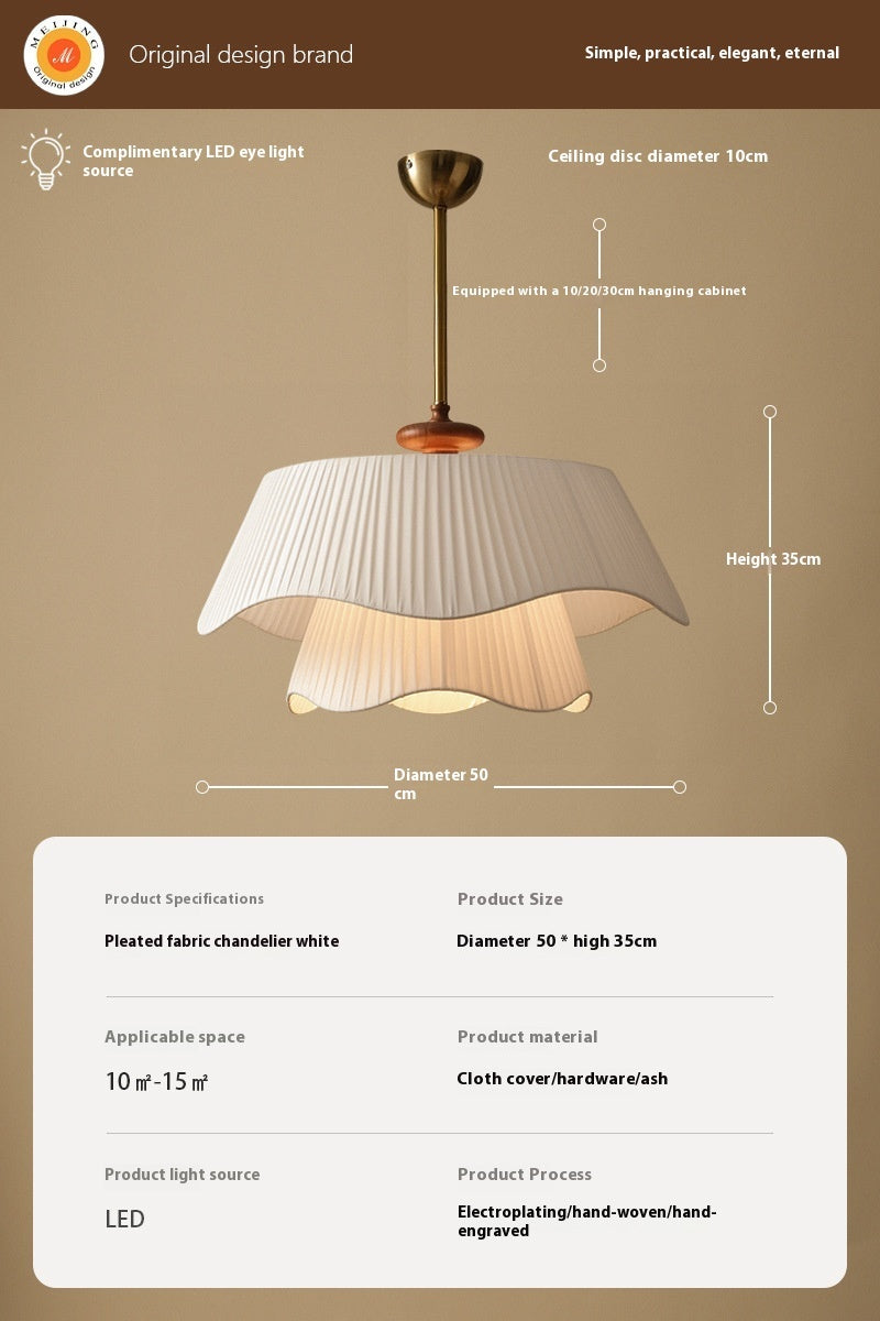 Cream Style Chandelier Internet Celebrity Living Room Dining Room Bedroom Lamps