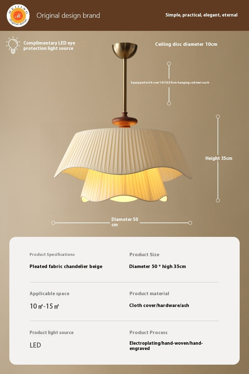 Cream Style Chandelier Internet Celebrity Living Room Dining Room Bedroom Lamps