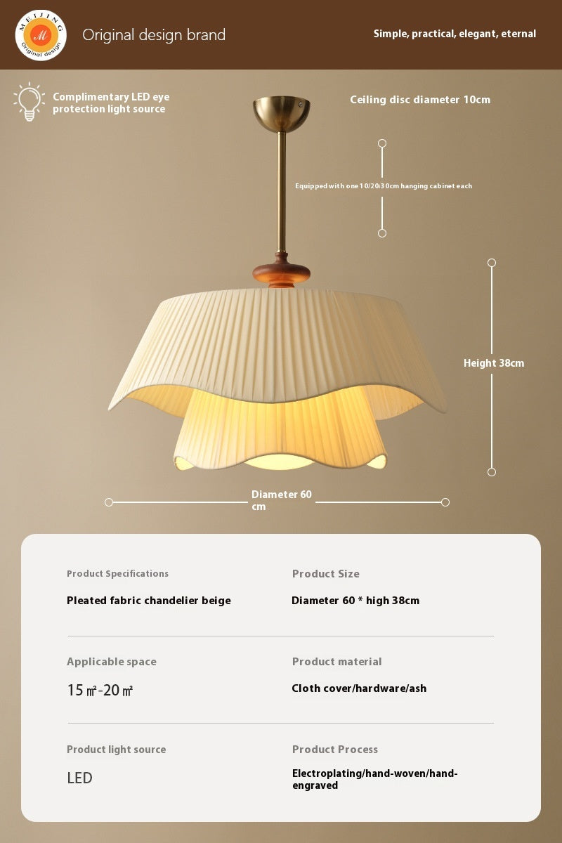 Cream Style Chandelier Internet Celebrity Living Room Dining Room Bedroom Lamps