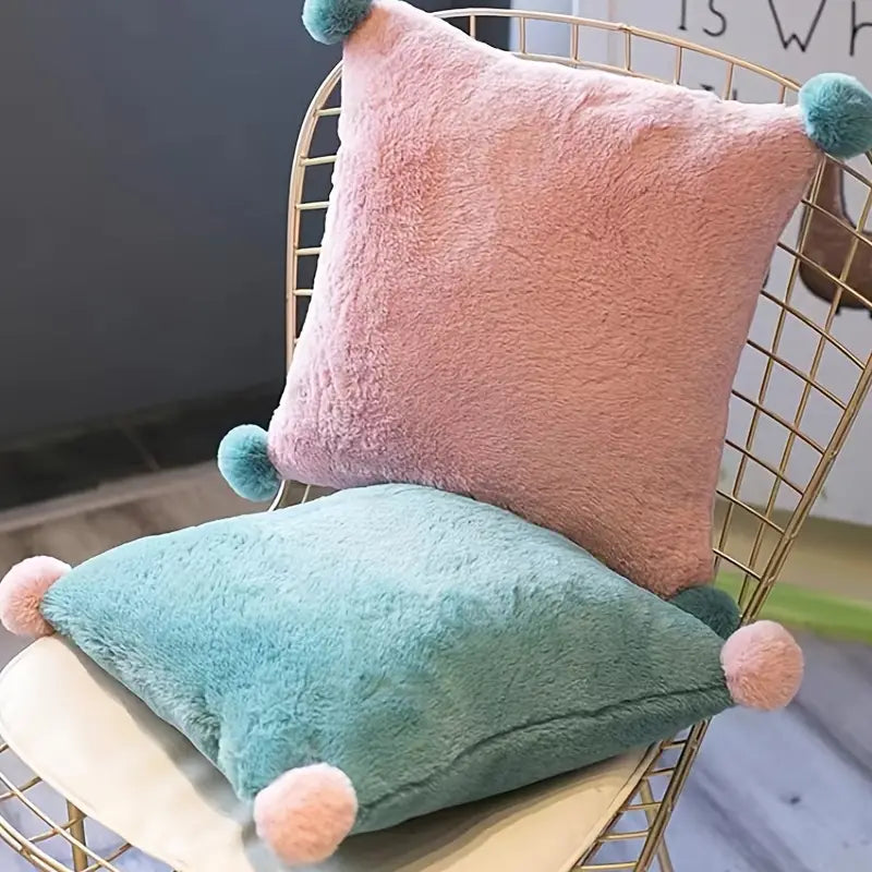 Nordic Style Solid Color Throw Pillow Case 17.7in