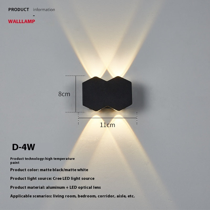 Modern Minimalist Led Wave Shape Corridor Aisle Wall Lamp