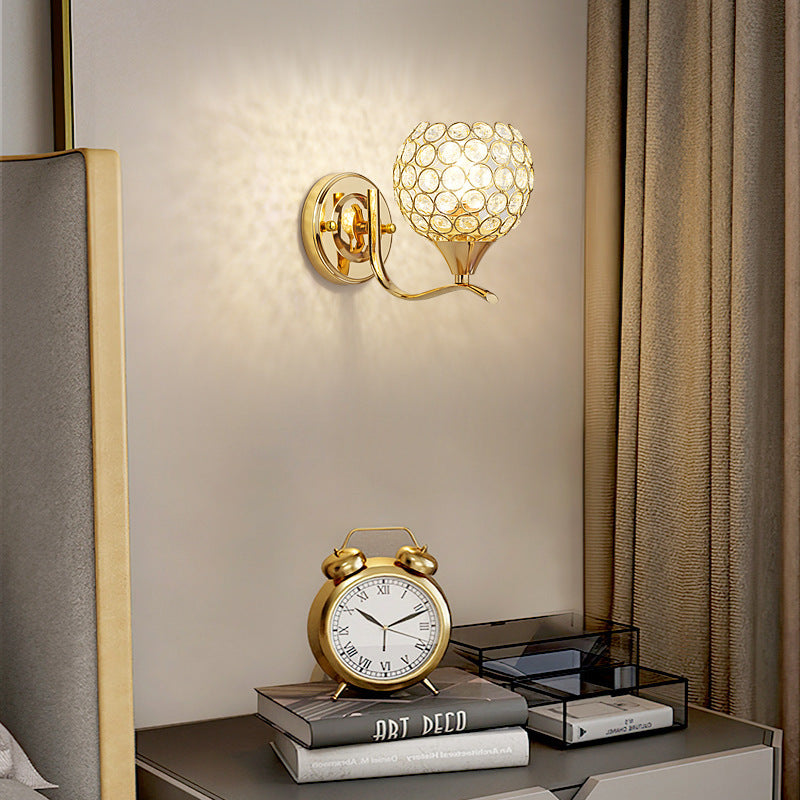 LED Crystal Wall Lamp Modern Minimalist Living Room