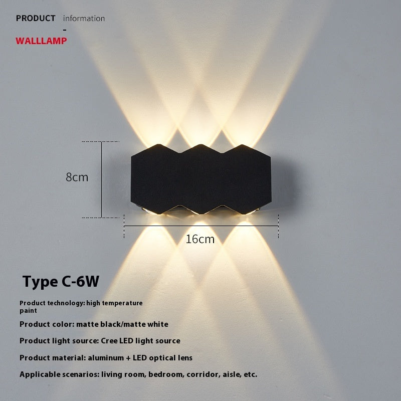 Modern Minimalist Led Wave Shape Corridor Aisle Wall Lamp