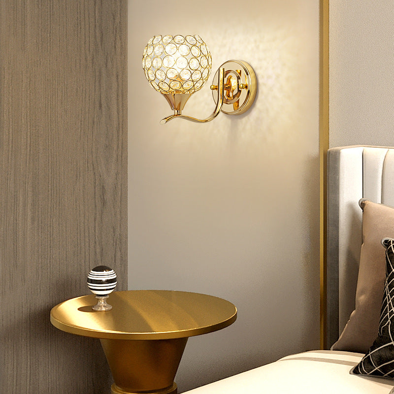 LED Crystal Wall Lamp Modern Minimalist Living Room