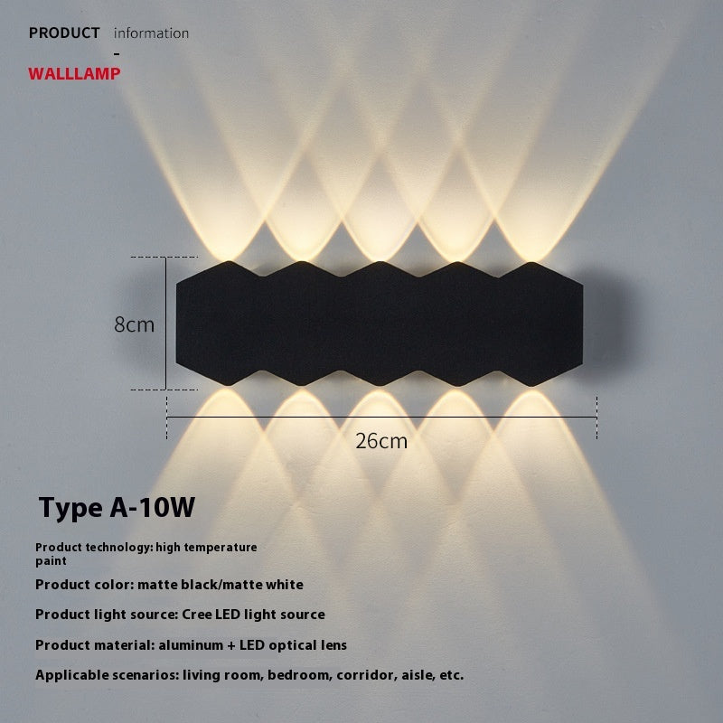 Modern Minimalist Led Wave Shape Corridor Aisle Wall Lamp