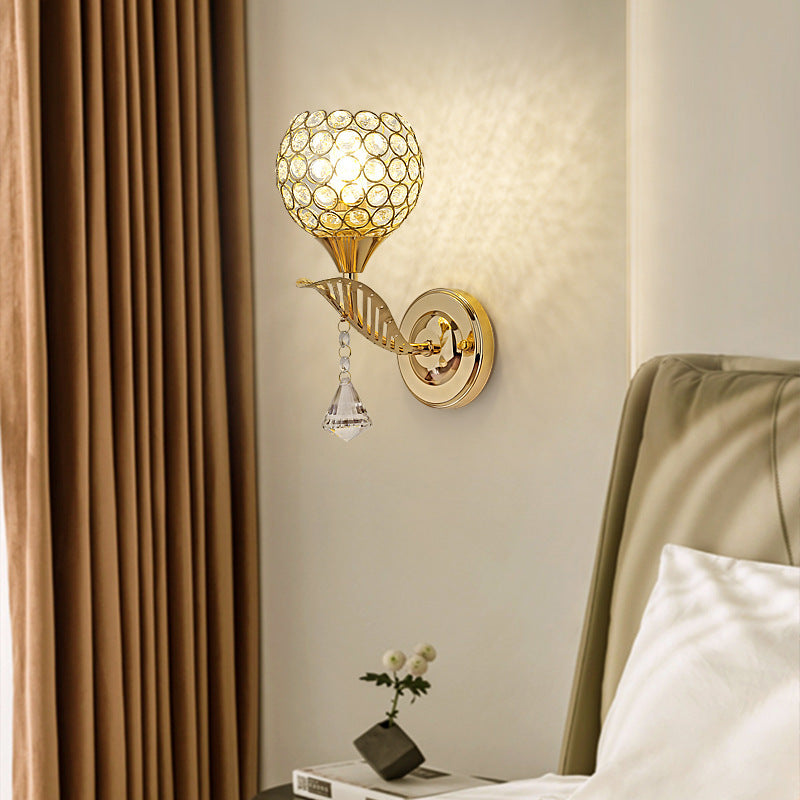LED Crystal Wall Lamp Modern Minimalist Living Room