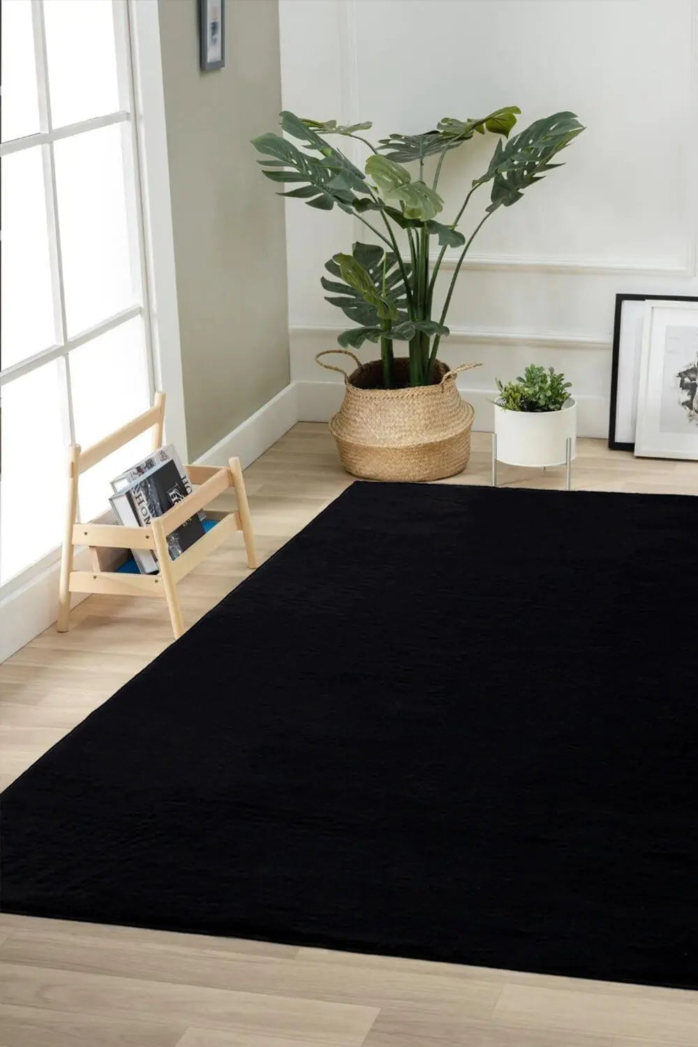 Jassrug Fur Carpet 120x180 Black freshparc