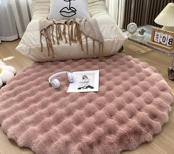 plush round carpet