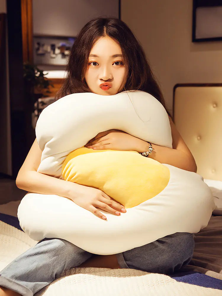 Poached Egg Shaped Decorative Pillow freshparc