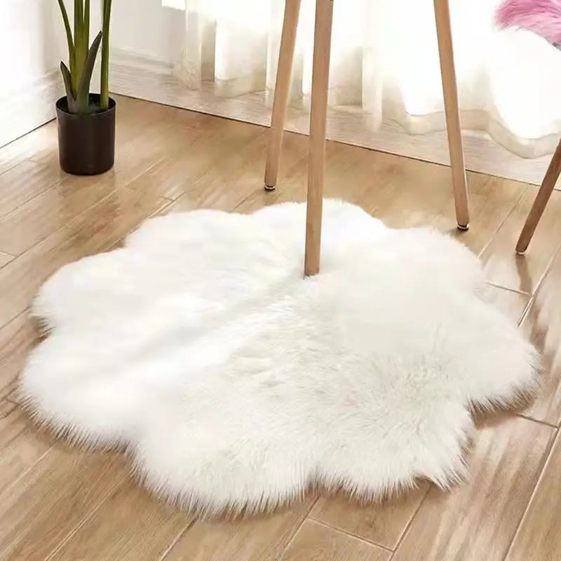 NG Cloud Shape Faux Wool Area Rug for Living Room freshparc